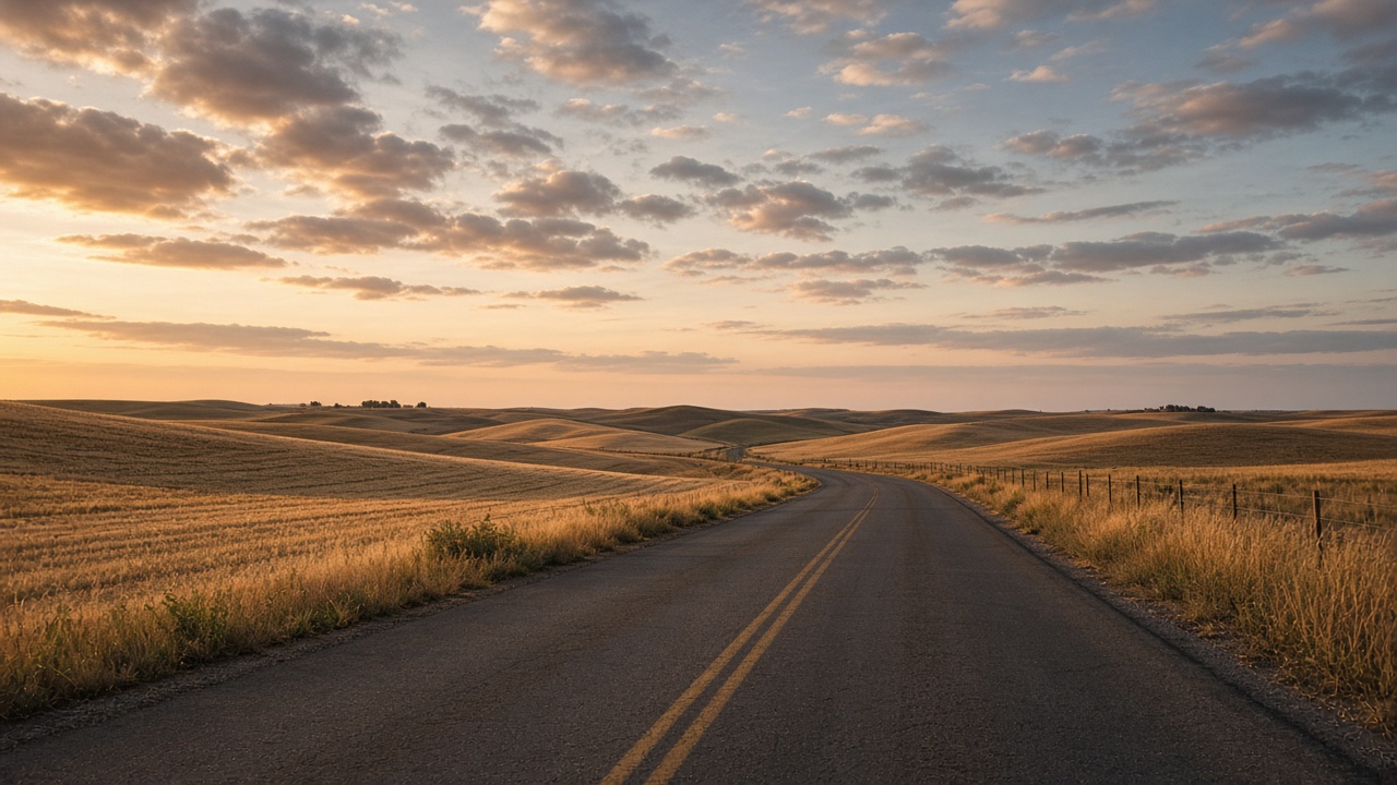 Illustrative country road under a wide sky — the kind of place a payload might be found